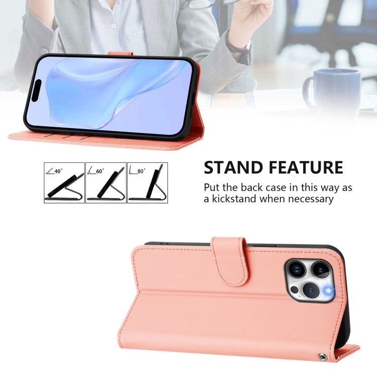 For iPhone 12 Pro Max Skin Feel Solid Color Leather Phone Case with Lanyard