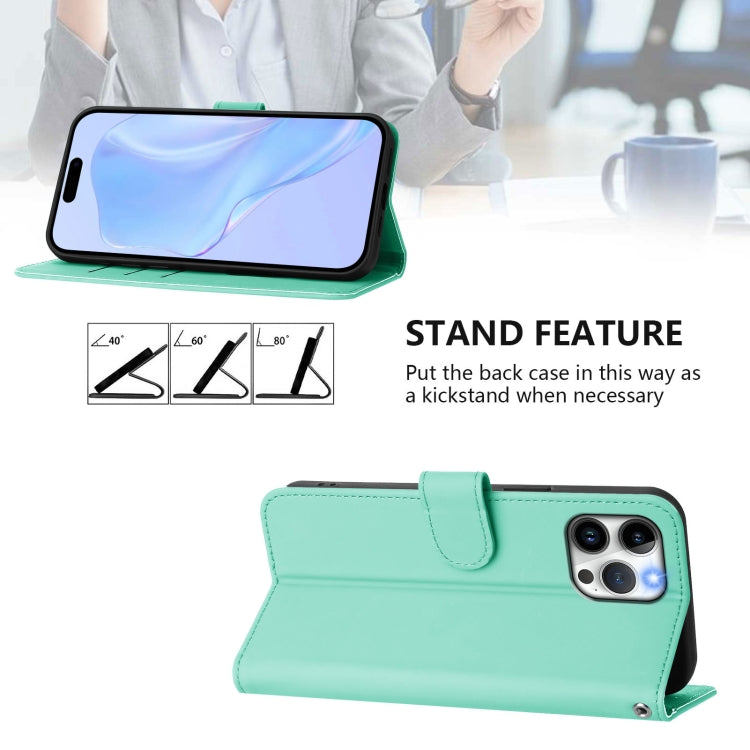 For iPhone 12 Pro Max Skin Feel Solid Color Leather Phone Case with Lanyard