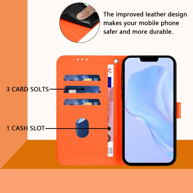 For iPhone 11 Skin Feel Solid Color Leather Phone Case with Lanyard