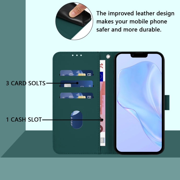 For iPhone 11 Skin Feel Solid Color Leather Phone Case with Lanyard