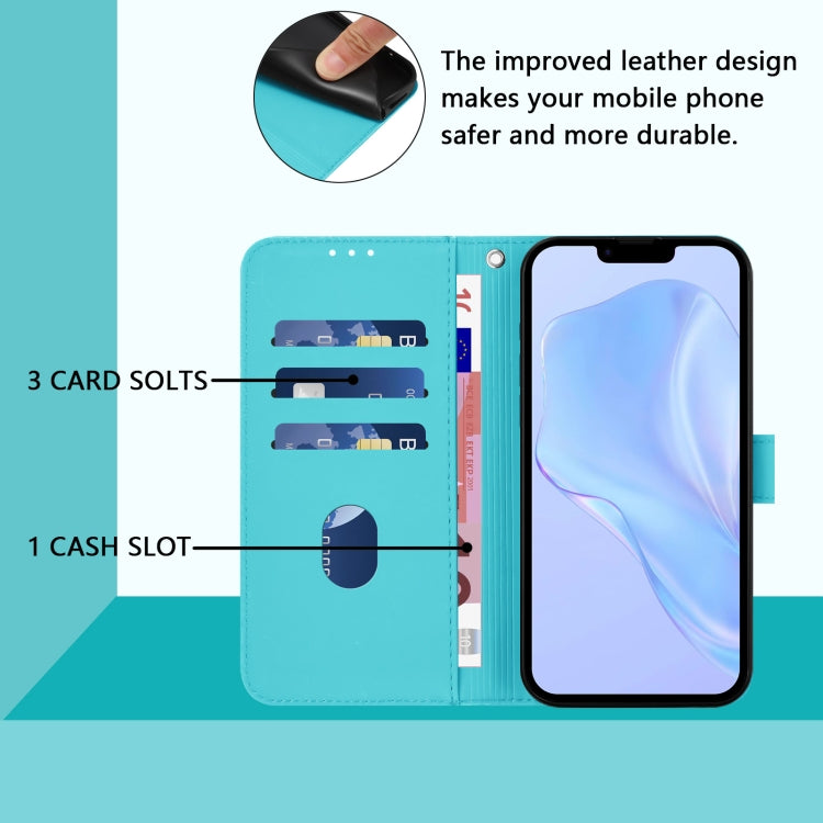 For iPhone XR Skin Feel Solid Color Leather Phone Case with Lanyard