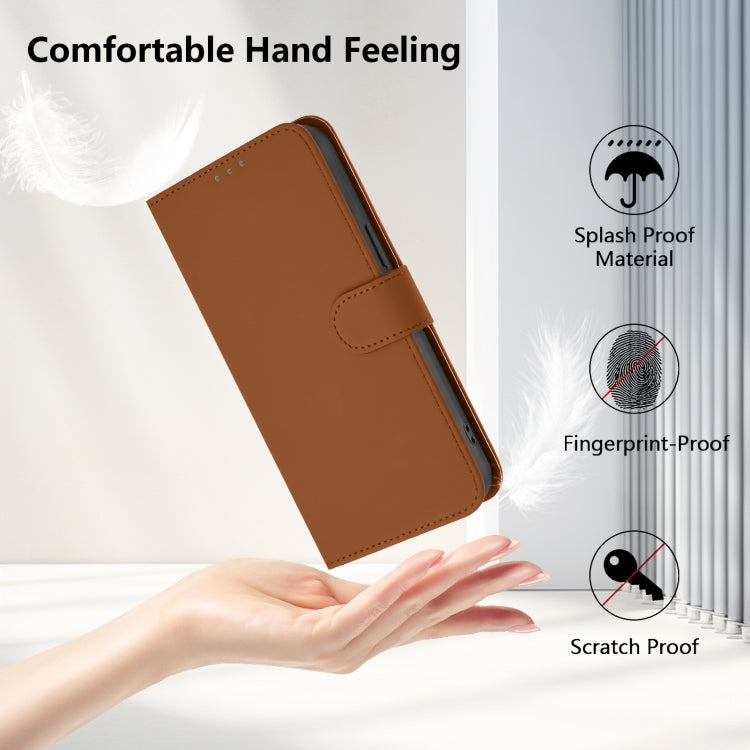 For iPhone 8 Plus / 7 Plus Skin Feel Solid Color Leather Phone Case with Lanyard
