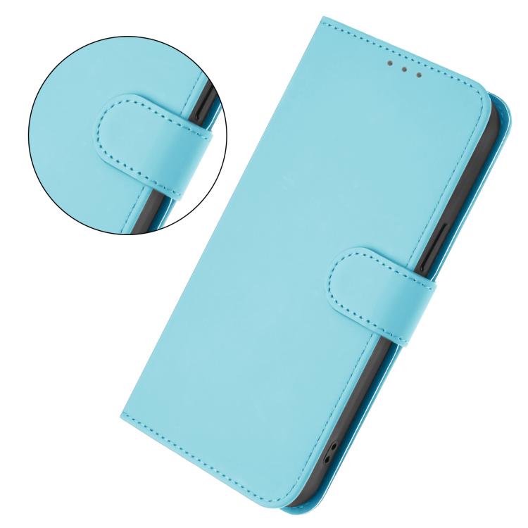 For iPhone 17 Pro Skin Feel Solid Color Leather Phone Case with Lanyard