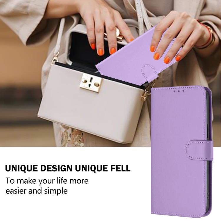For iPhone 17 Pro Max Skin Feel Solid Color Leather Phone Case with Lanyard