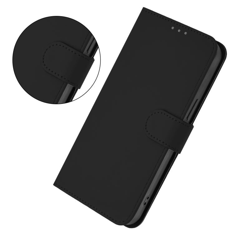 For iPhone 17 Pro Max Skin Feel Solid Color Leather Phone Case with Lanyard