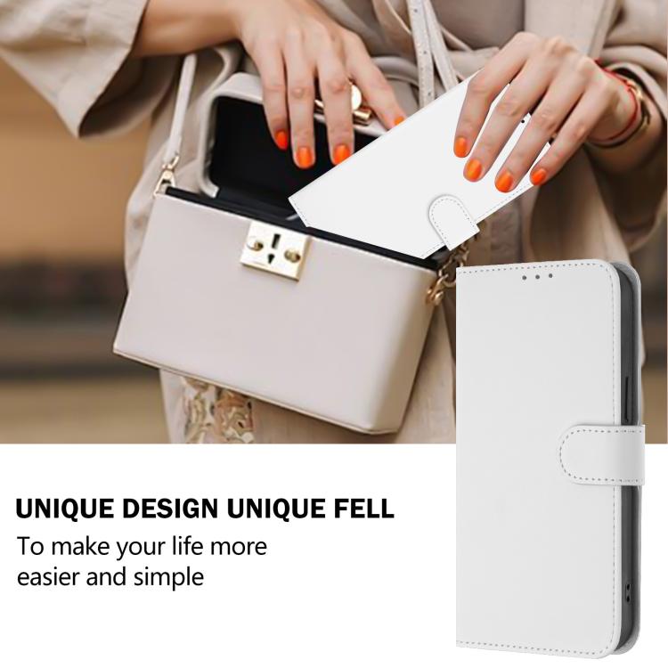 For iPhone 17 Pro Max Skin Feel Solid Color Leather Phone Case with Lanyard