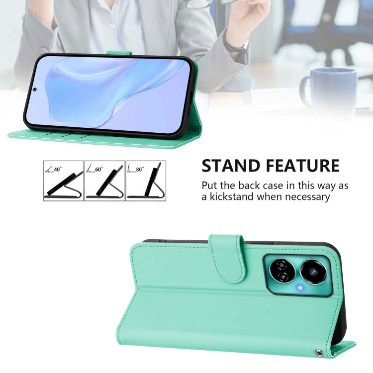 For Tecno Camon 19 / 19 Pro 5G Skin Feel Solid Color Leather Phone Case with Lanyard