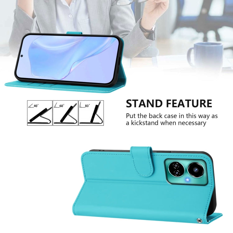 For Tecno Camon 19 / 19 Pro 5G Skin Feel Solid Color Leather Phone Case with Lanyard