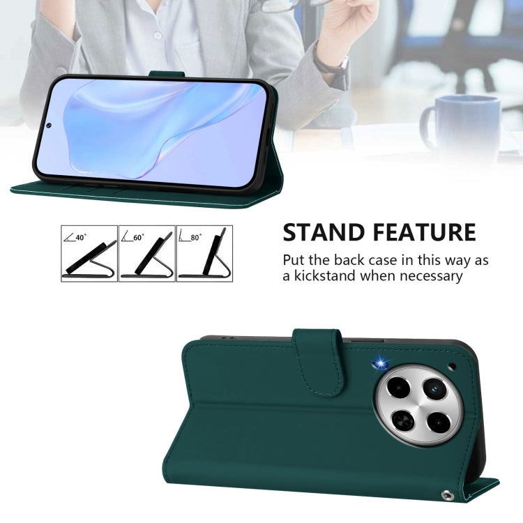 For Tecno Camon 30 4G / 5G Skin Feel Solid Color Leather Phone Case with Lanyard