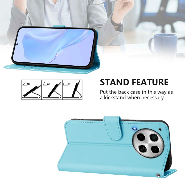 For Tecno Camon 30 4G / 5G Skin Feel Solid Color Leather Phone Case with Lanyard