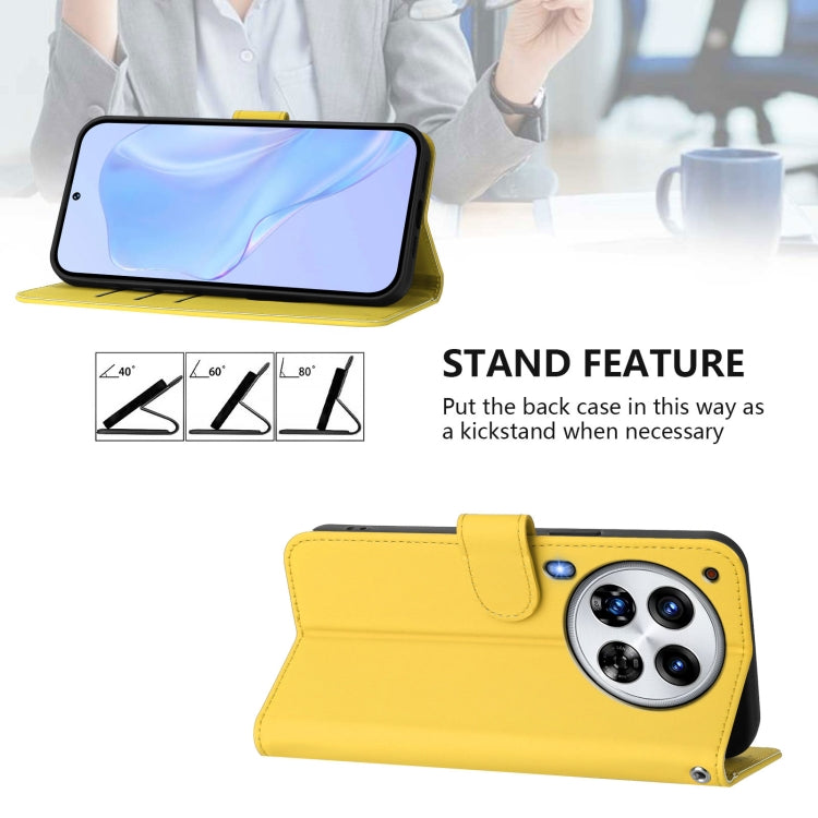 For Tecno Camon 30 Premier 5G Skin Feel Solid Color Leather Phone Case with Lanyard