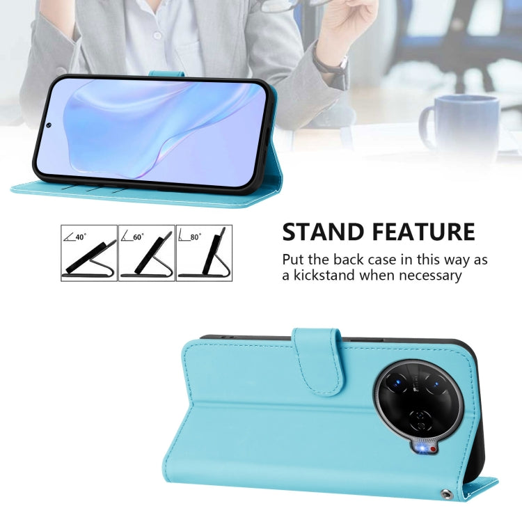 For Tecno Camon 30 Pro 5G Skin Feel Solid Color Leather Phone Case with Lanyard