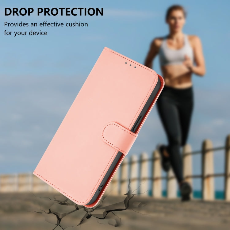 For Tecno Pova 4 Pro Skin Feel Solid Color Leather Phone Case with Lanyard