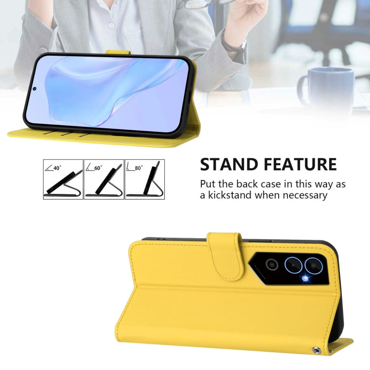 For Tecno Pova Neo 2 Skin Feel Solid Color Leather Phone Case with Lanyard