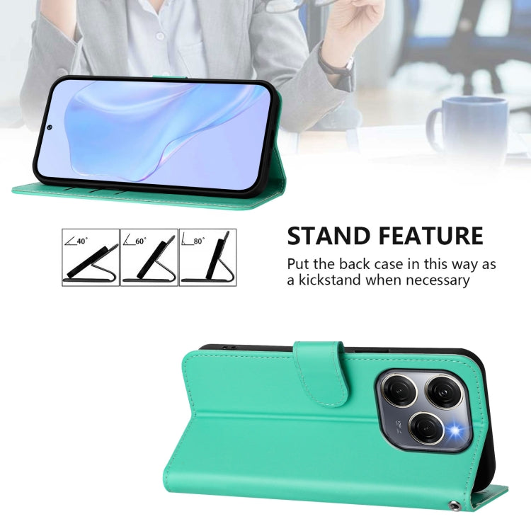 For Tecno Spark 20 Pro 5G Skin Feel Solid Color Leather Phone Case with Lanyard
