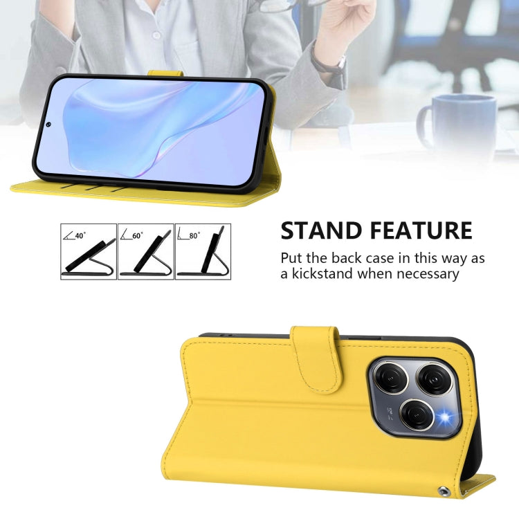 For Tecno Spark 20 Pro 5G Skin Feel Solid Color Leather Phone Case with Lanyard