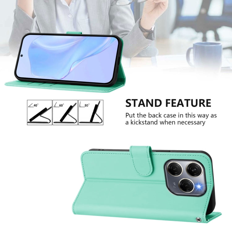 For Tecno Spark 20 Pro 5G Skin Feel Solid Color Leather Phone Case with Lanyard
