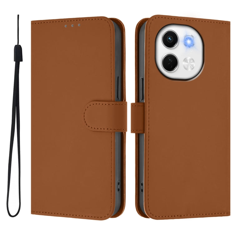 For Tecno Spark 30 5G / Pova 6 Neo 5G Skin Feel Solid Color Leather Phone Case with Lanyard