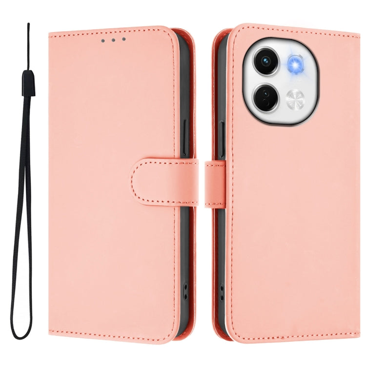 For Tecno Spark 30 5G / Pova 6 Neo 5G Skin Feel Solid Color Leather Phone Case with Lanyard