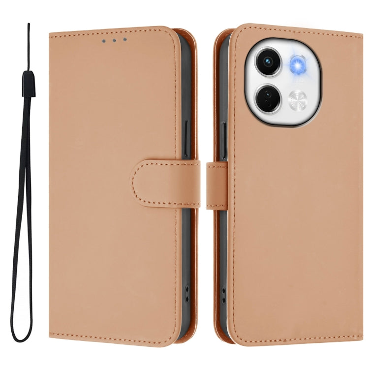 For Tecno Spark 30 5G / Pova 6 Neo 5G Skin Feel Solid Color Leather Phone Case with Lanyard