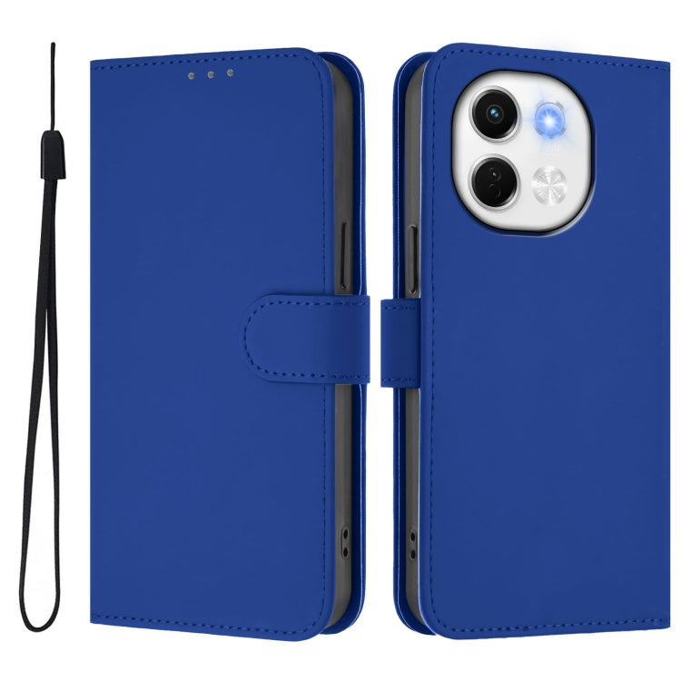 For Tecno Spark 30 5G / Pova 6 Neo 5G Skin Feel Solid Color Leather Phone Case with Lanyard