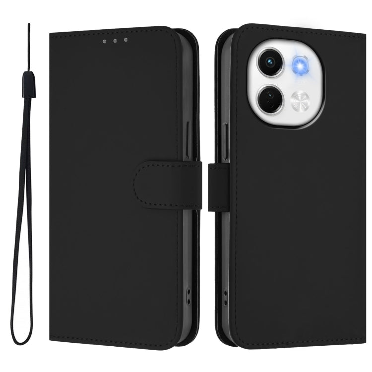 For Tecno Spark 30 5G / Pova 6 Neo 5G Skin Feel Solid Color Leather Phone Case with Lanyard