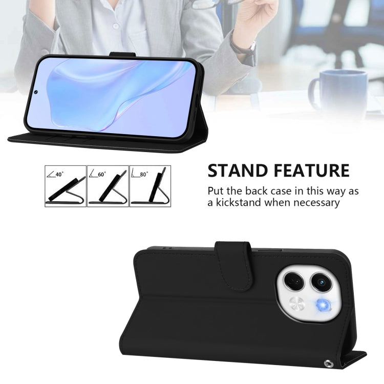 For Tecno Spark 30 5G / Pova 6 Neo 5G Skin Feel Solid Color Leather Phone Case with Lanyard
