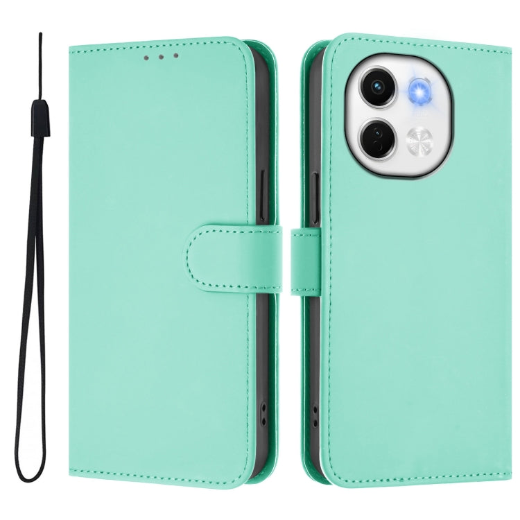 For Tecno Spark 30 5G / Pova 6 Neo 5G Skin Feel Solid Color Leather Phone Case with Lanyard