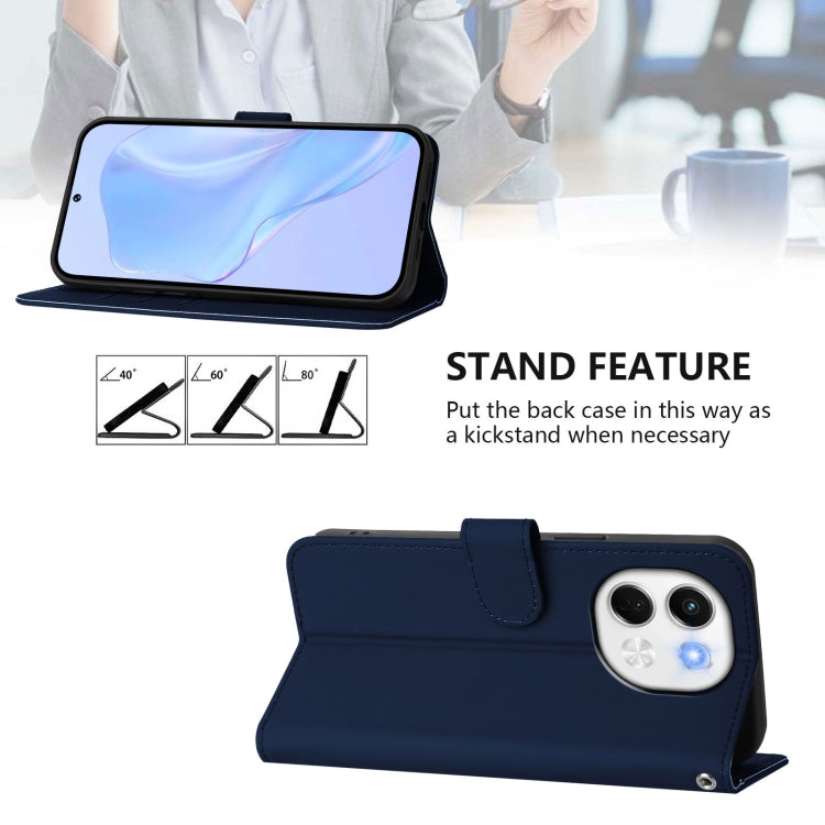 For Tecno Spark 30 5G / Pova 6 Neo 5G Skin Feel Solid Color Leather Phone Case with Lanyard