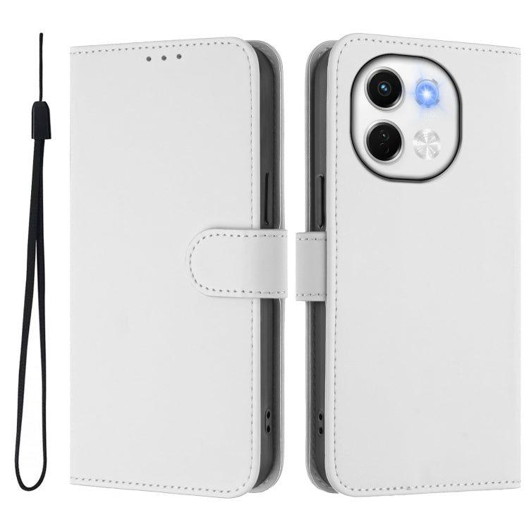 For Tecno Spark 30 5G / Pova 6 Neo 5G Skin Feel Solid Color Leather Phone Case with Lanyard