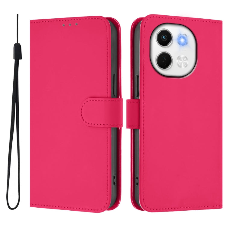 For Tecno Spark 30 5G / Pova 6 Neo 5G Skin Feel Solid Color Leather Phone Case with Lanyard