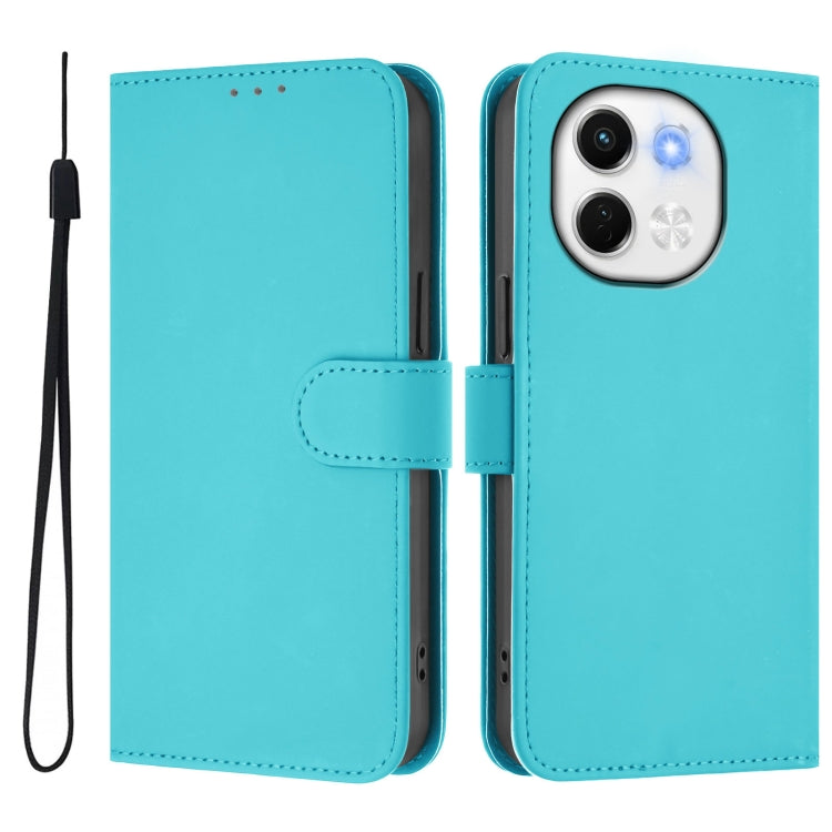 For Tecno Spark 30 5G / Pova 6 Neo 5G Skin Feel Solid Color Leather Phone Case with Lanyard