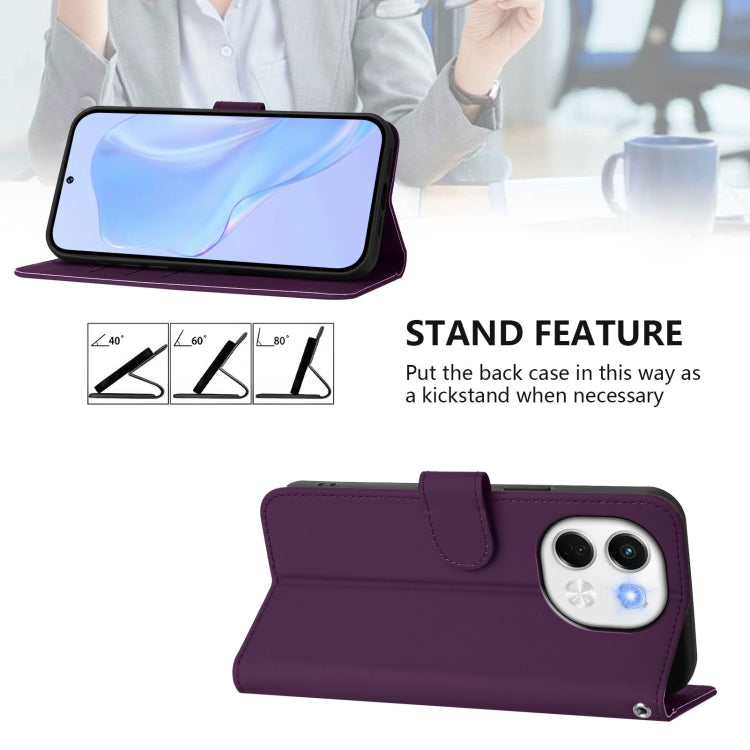 For Tecno Spark 30 5G / Pova 6 Neo 5G Skin Feel Solid Color Leather Phone Case with Lanyard