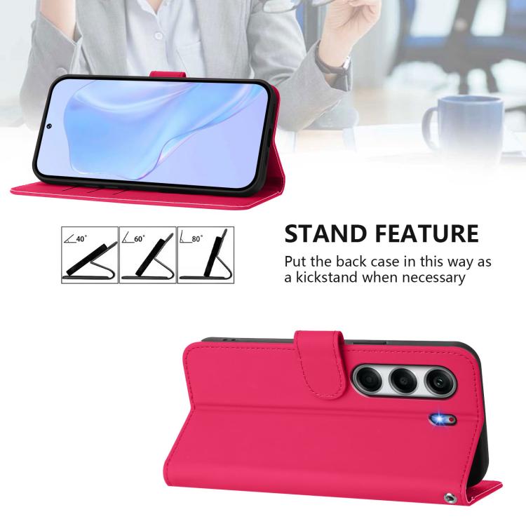 For Tecno Camon 40 4G Skin Feel Solid Color Leather Phone Case with Lanyard