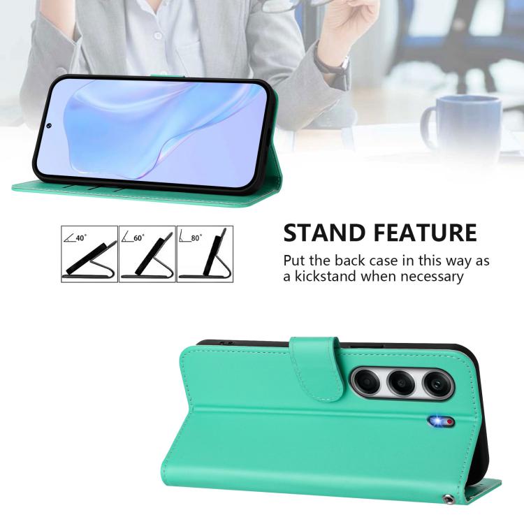 For Tecno Camon 40 Pro 5G Skin Feel Solid Color Leather Phone Case with Lanyard