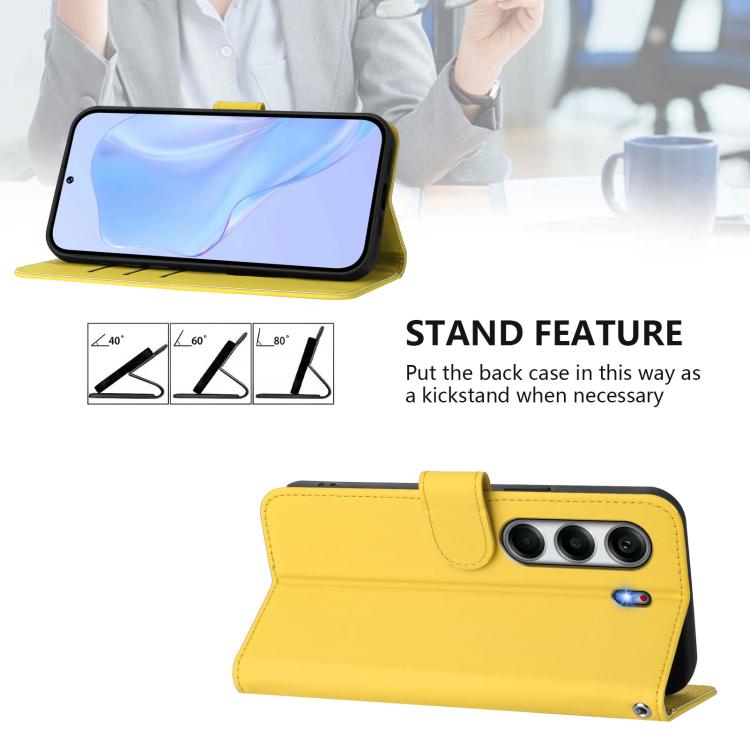 For Tecno Camon 40 Pro 5G Skin Feel Solid Color Leather Phone Case with Lanyard