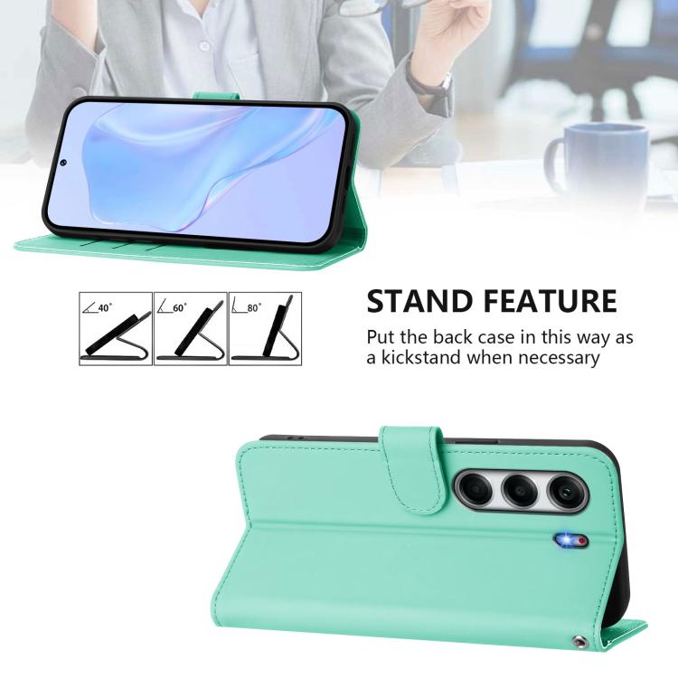 For Tecno Camon 40 Pro 5G Skin Feel Solid Color Leather Phone Case with Lanyard