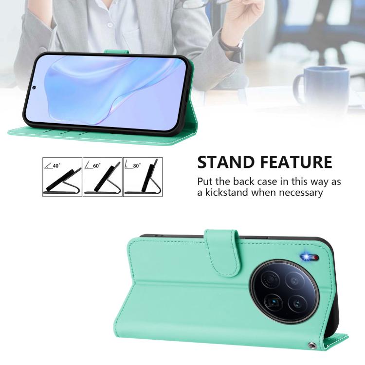 For Tecno Camon 40 Premier Skin Feel Solid Color Leather Phone Case with Lanyard