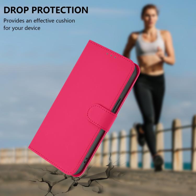 For Tecno Camon 40 Premier Skin Feel Solid Color Leather Phone Case with Lanyard