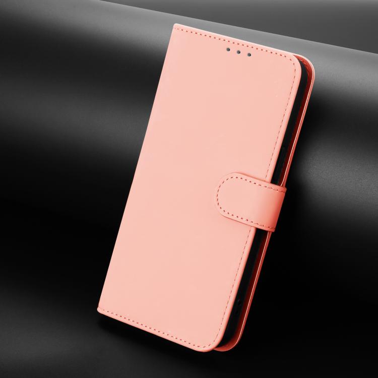 For Tecno Spark Slim 5G Skin Feel Solid Color Leather Phone Case with Lanyard