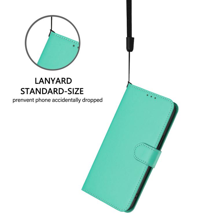 For Tecno Spark Slim 5G Skin Feel Solid Color Leather Phone Case with Lanyard