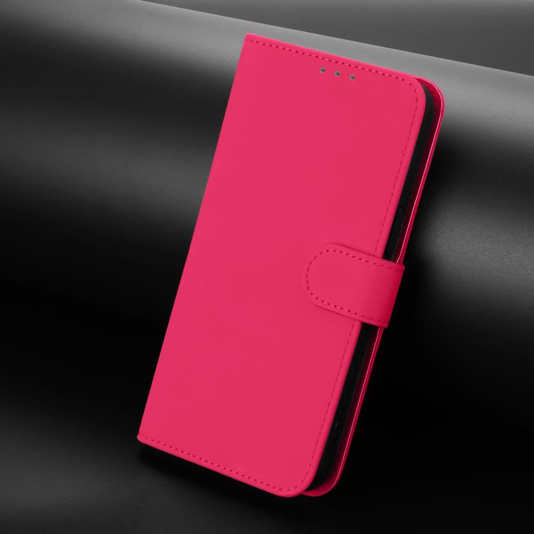 For Tecno Spark Slim 5G Skin Feel Solid Color Leather Phone Case with Lanyard
