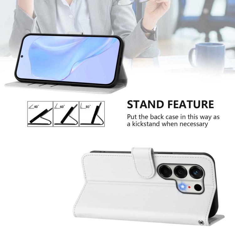 For Tecno Camon 50 4G / CN5 Skin Feel Solid Color Leather Phone Case with Lanyard