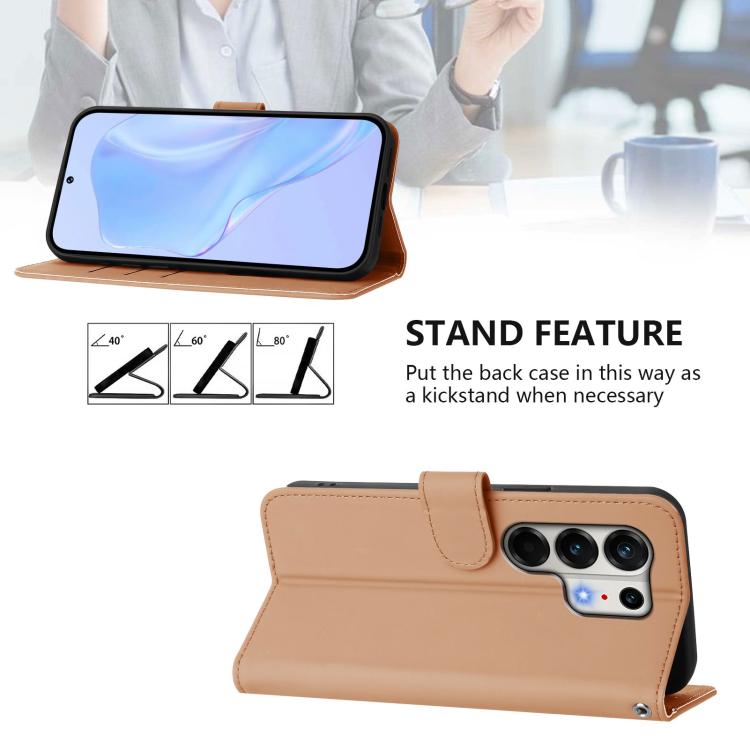 For Tecno Camon 50 Pro 4G Skin Feel Solid Color Leather Phone Case with Lanyard