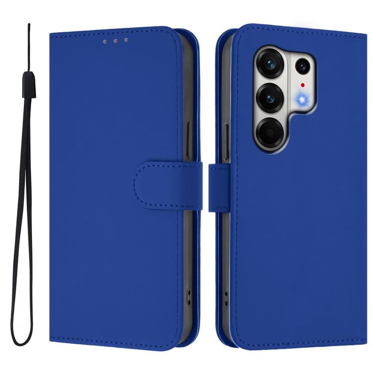 For Tecno Camon 50 Pro 4G Skin Feel Solid Color Leather Phone Case with Lanyard