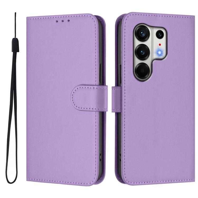 For Tecno Camon 50 Pro 4G Skin Feel Solid Color Leather Phone Case with Lanyard