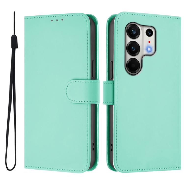 For Tecno Camon 50 Pro 4G Skin Feel Solid Color Leather Phone Case with Lanyard