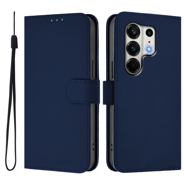 For Tecno Camon 50 Pro 4G Skin Feel Solid Color Leather Phone Case with Lanyard