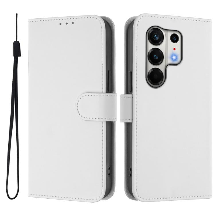 For Tecno Camon 50 Pro 4G Skin Feel Solid Color Leather Phone Case with Lanyard