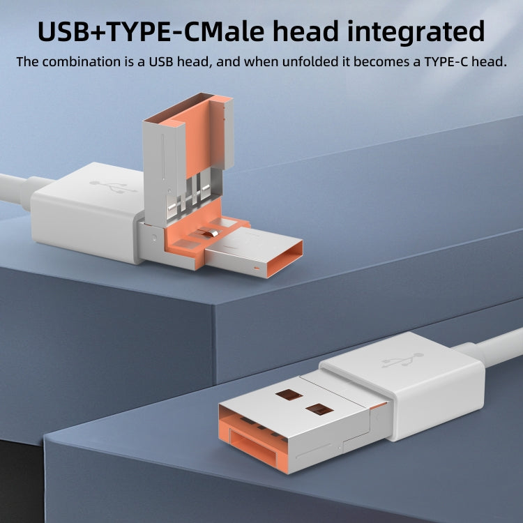 NK-9109TL Pro USB-C / Type-C, 8 Pin, USB to USB-C / Type-C, USB, TF / SD Card Multi-function Adapter - White